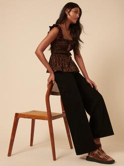 Nobody's Child Pure Organic Cotton Denim Wide Leg Jeans, Black - view 2, Black