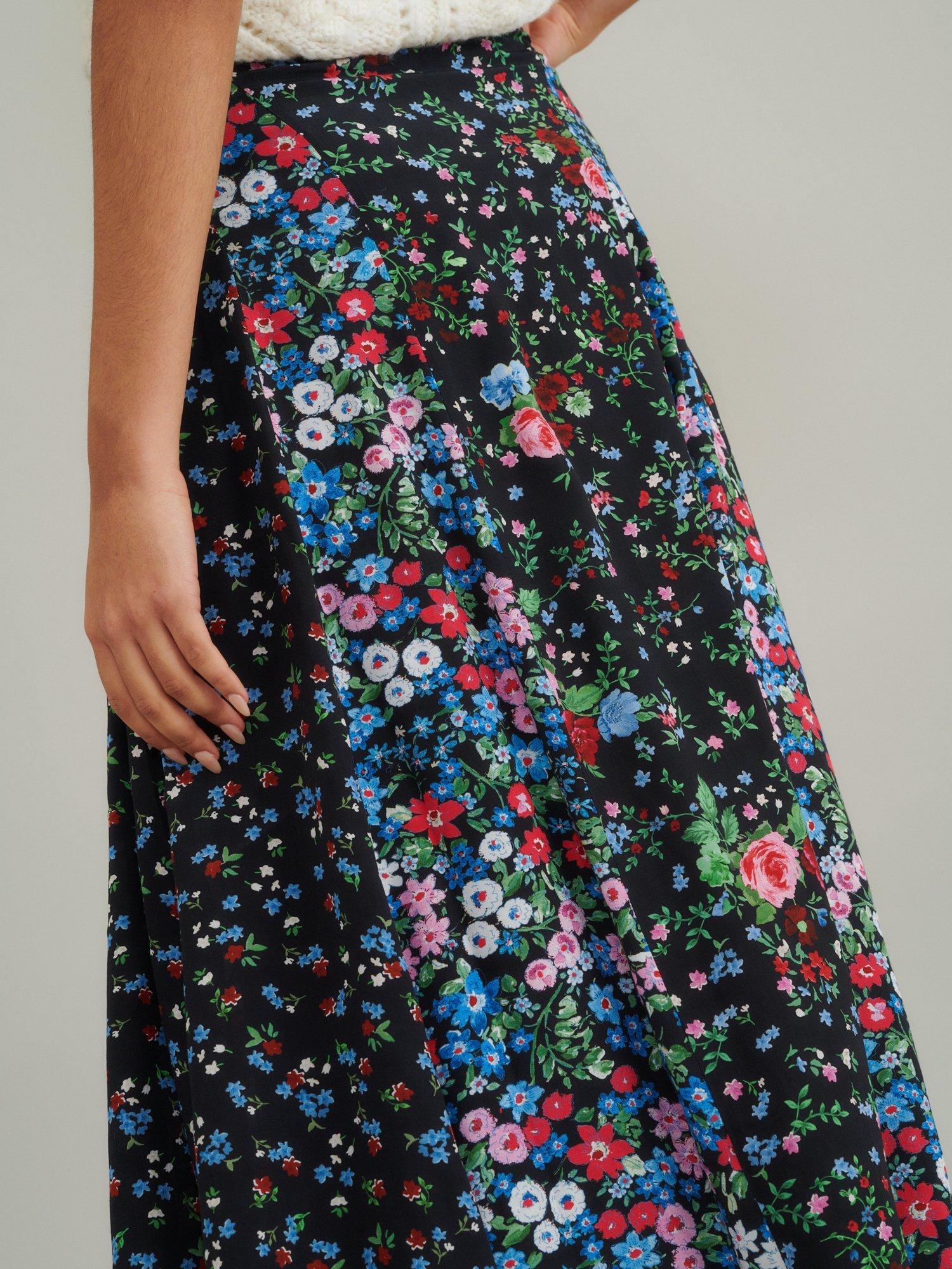 Product image 4 of 5, which shows Nobody's Child Dido Floral Panel Skirt, Multi, 8