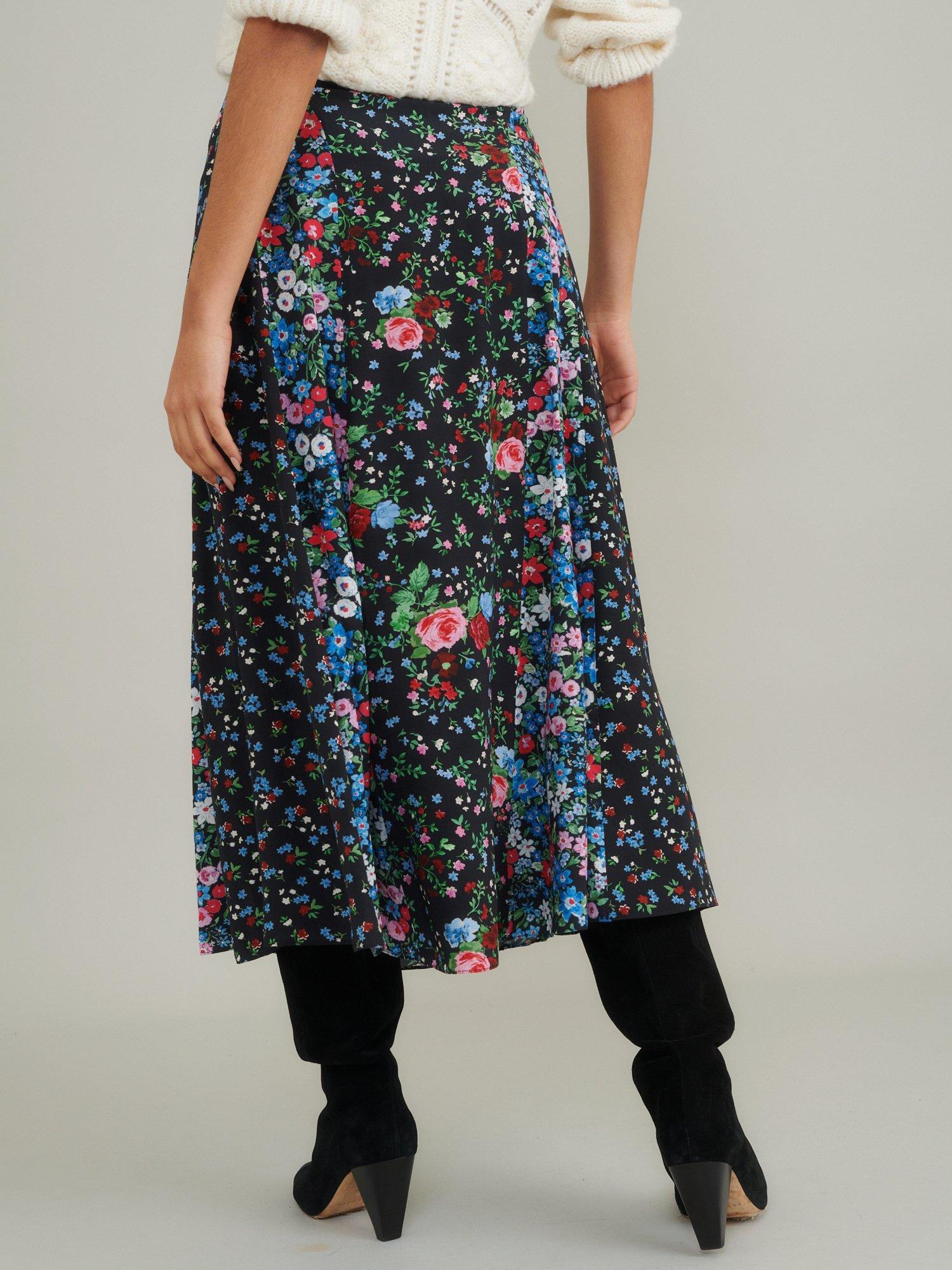 Product image 5 of 5, which shows Nobody's Child Dido Floral Panel Skirt, Multi, 8
