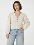Fabienne Chapot Rani Scallop Edge Blouse, White