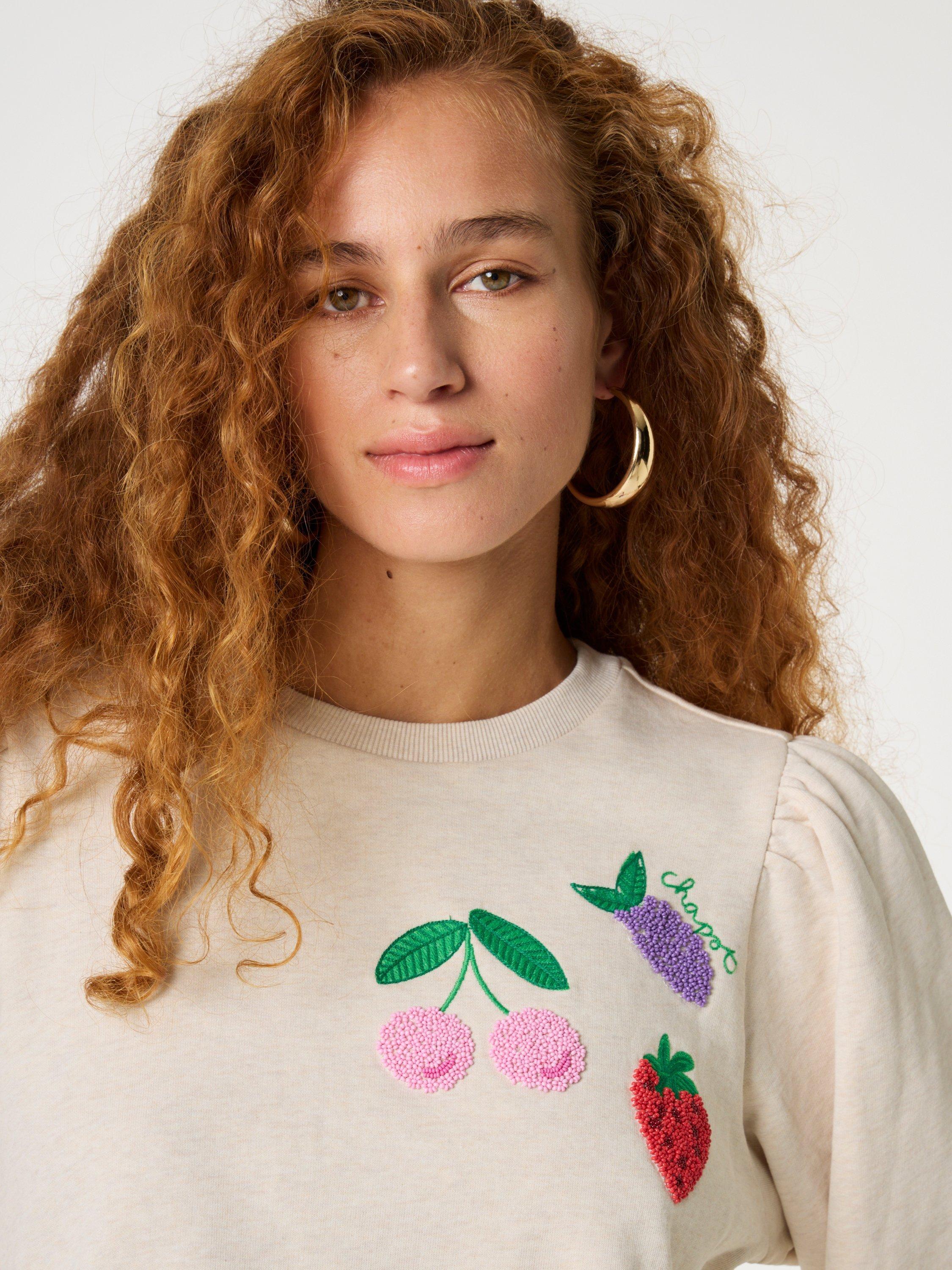 Product image 2 of 4, which shows Fabienne Chapot Tina Fruit Pure Organic Cotton Sweater, Natural, XS
