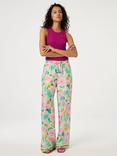 Fabienne Chapot Brent Floral Print Organic Cotton Blend Trousers, Multi