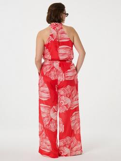 Fabienne Chapot Brent Organic Cotton Blend Floral Trousers, Warm White/Tropical - view 2, Warm White/Tropical