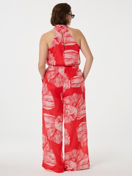 Fabienne Chapot Brent Organic Cotton Blend Floral Trousers, Warm White/Tropical - view 2, Warm White/Tropical