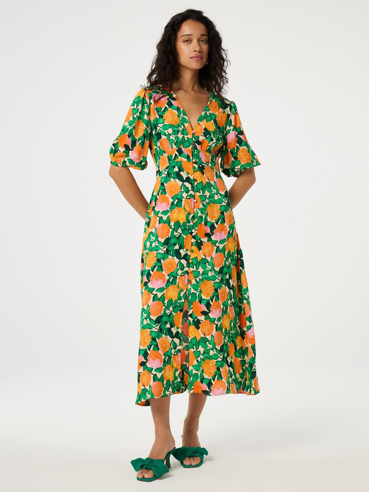 Product image 2 of 3, which shows Fabienne Chapot Ana Floral Print Midi Dress, Multi, 34