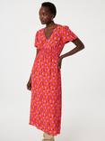 Fabienne Chapot Bonna Strawberry Print Midi Dress, Orange/Pink
