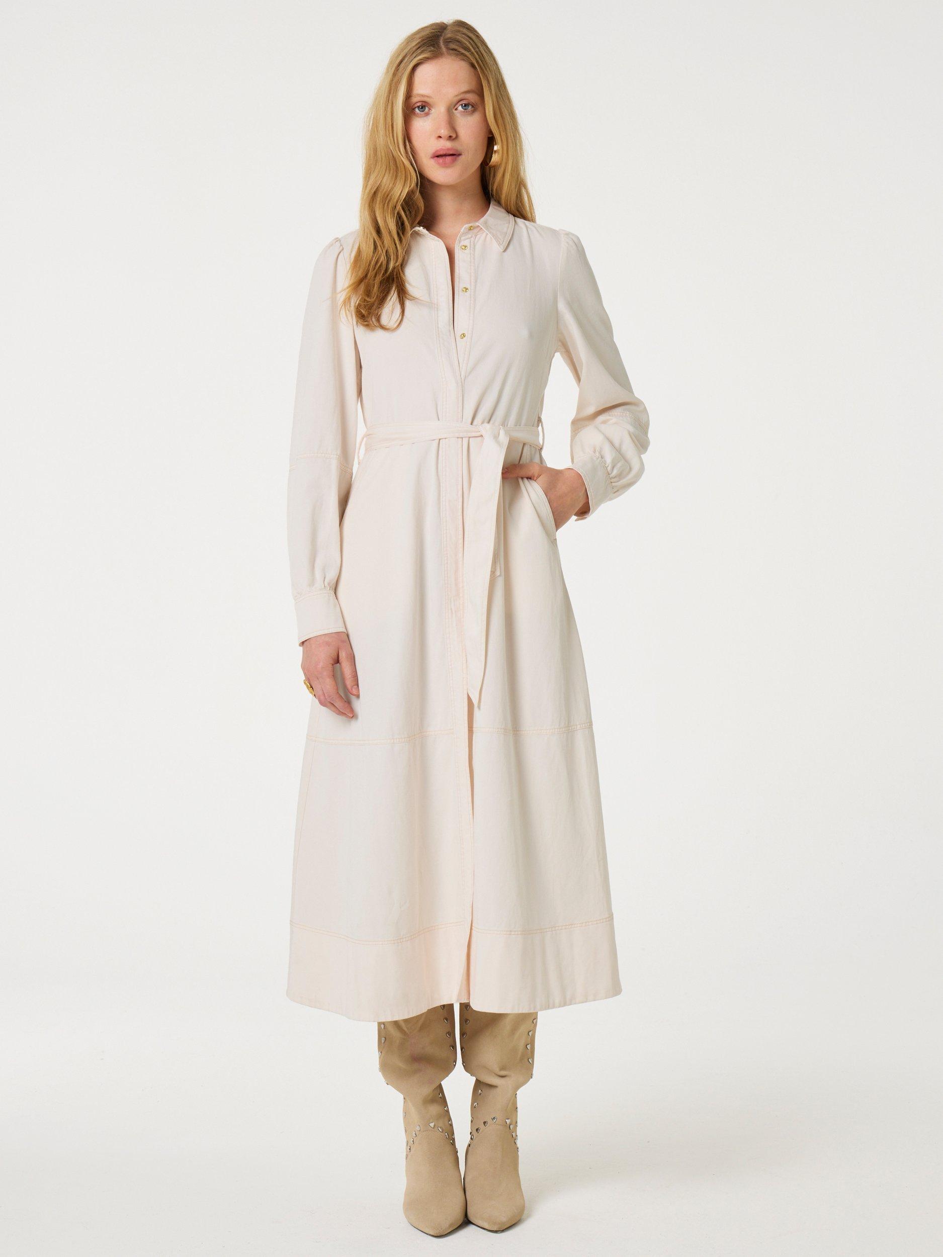 Product image 1 of 2, which shows Fabienne Chapot Fabi Shirt Midi Dress, Cosy White, 38