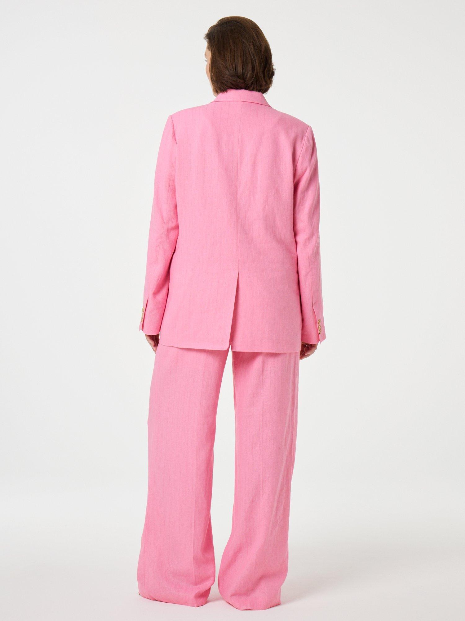 Product image 5 of 6, which shows Fabienne Chapot Reggy Linen Rich Blazer, Pink Glow, 34