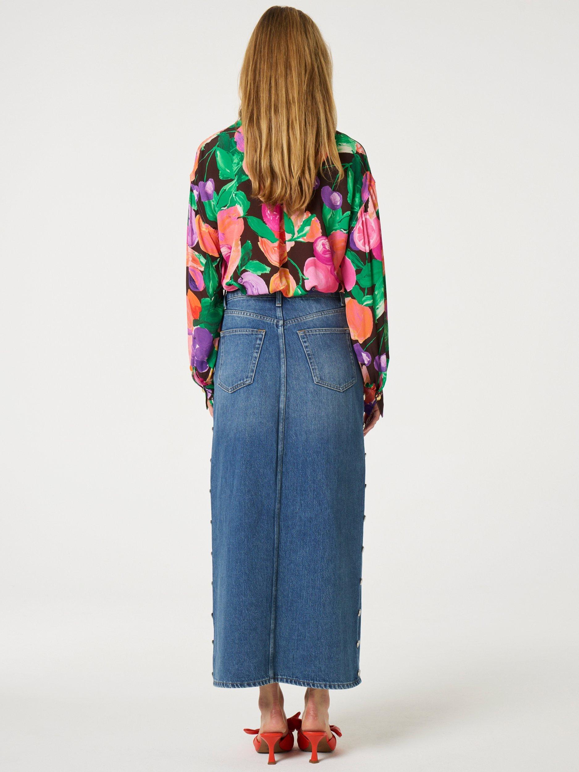 Product image 3 of 3, which shows Fabienne Chapot Anouk Fruit Print Shirt, Razzy Pink/Green App, 38
