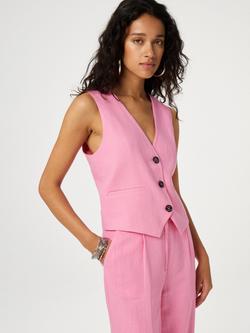 Fabienne Chapot Gigi Linen Rich Waistcoat, Pink Glow, Pink Glow