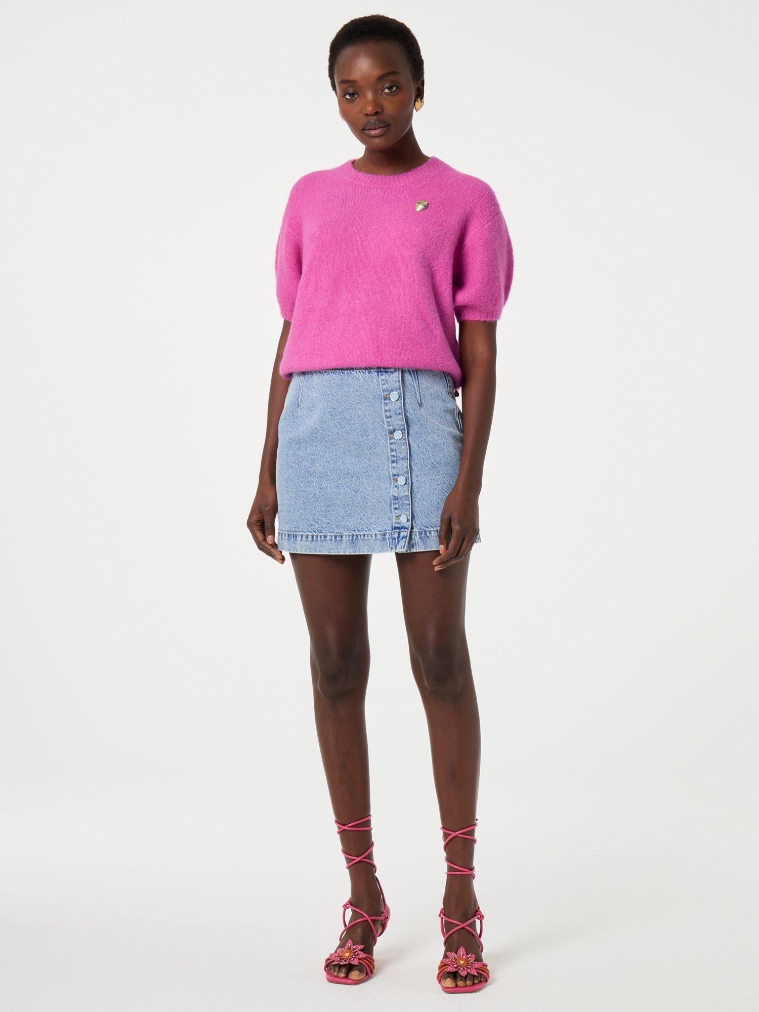 Product image 3 of 4, which shows Fabienne Chapot Jetta Strawberry Detail Jumper, Pink Dream, M