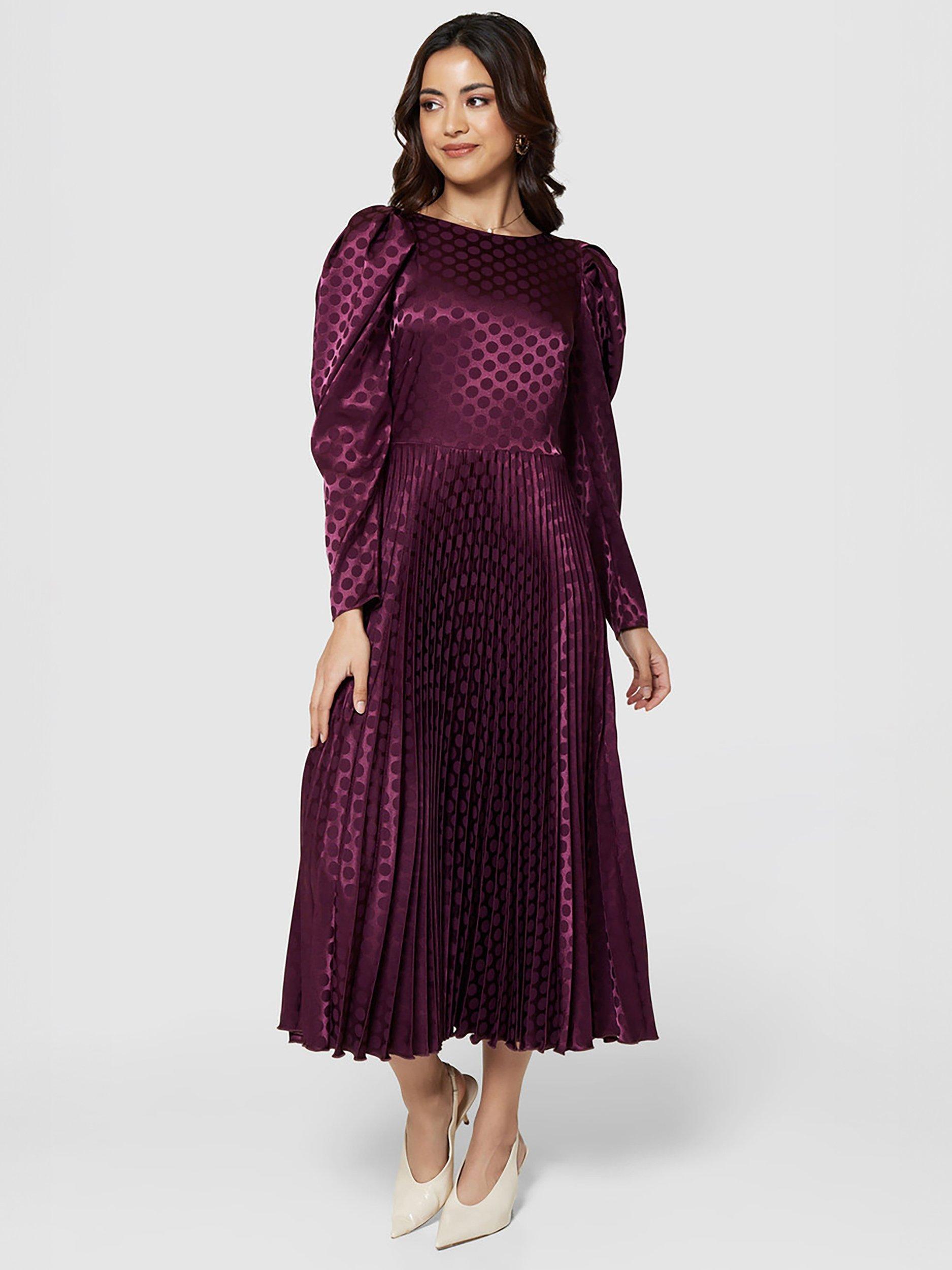 Robe Jigsaw Taille Tombante En Jacquard à Pois – Taille 10 – Noire – Neuf Avec étiquettes