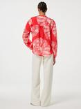 Fabienne Chapot Lente Shell Print Cotton Blend Blouse, Coral/White