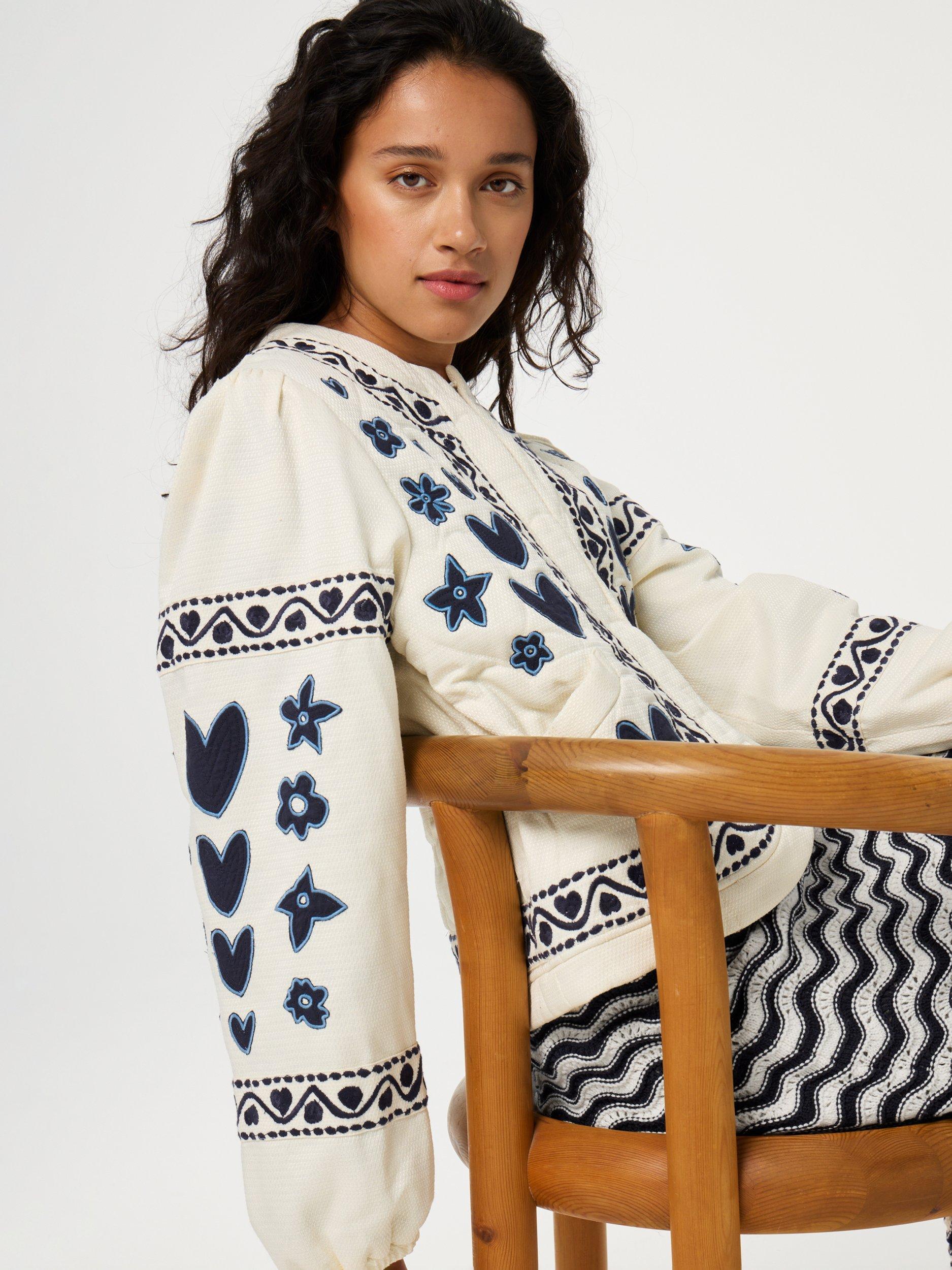 Product image 3 of 3, which shows Fabienne Chapot Simon Padded Tie Dye Jacket, Warm White, S