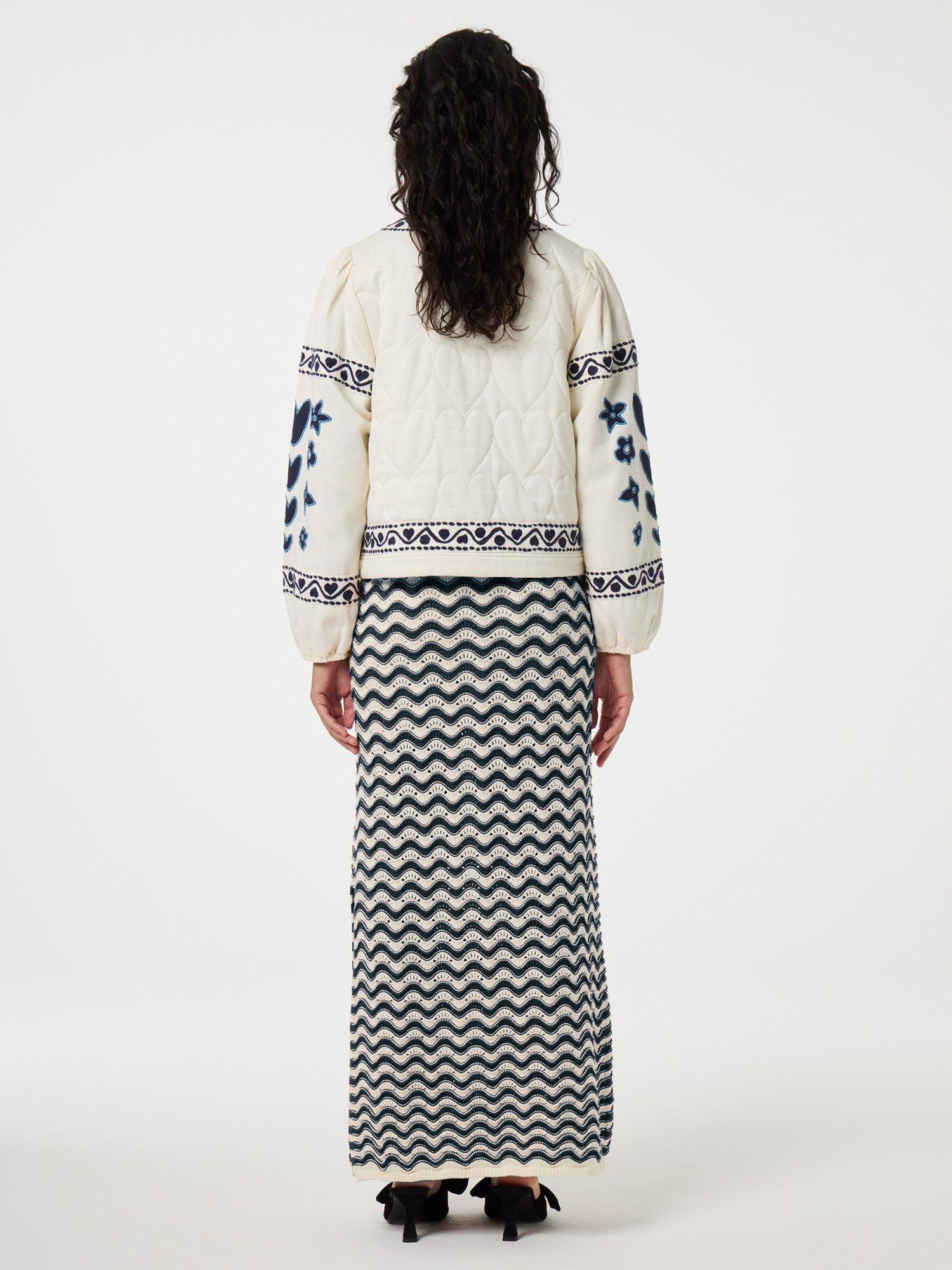 Product image 2 of 3, which shows Fabienne Chapot Simon Padded Tie Dye Jacket, Warm White, S