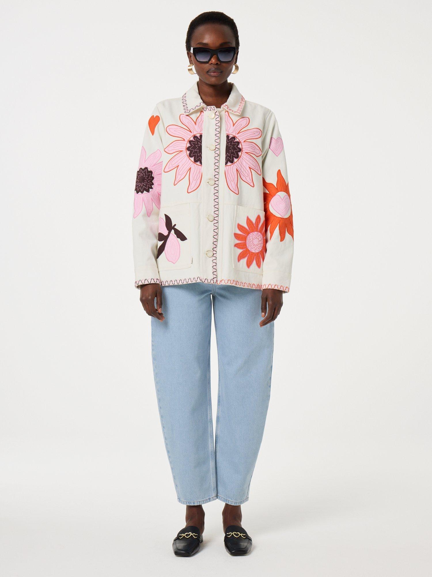 Product image 2 of 5, which shows Fabienne Chapot Elody Sunflower Jacket, Warm White, M