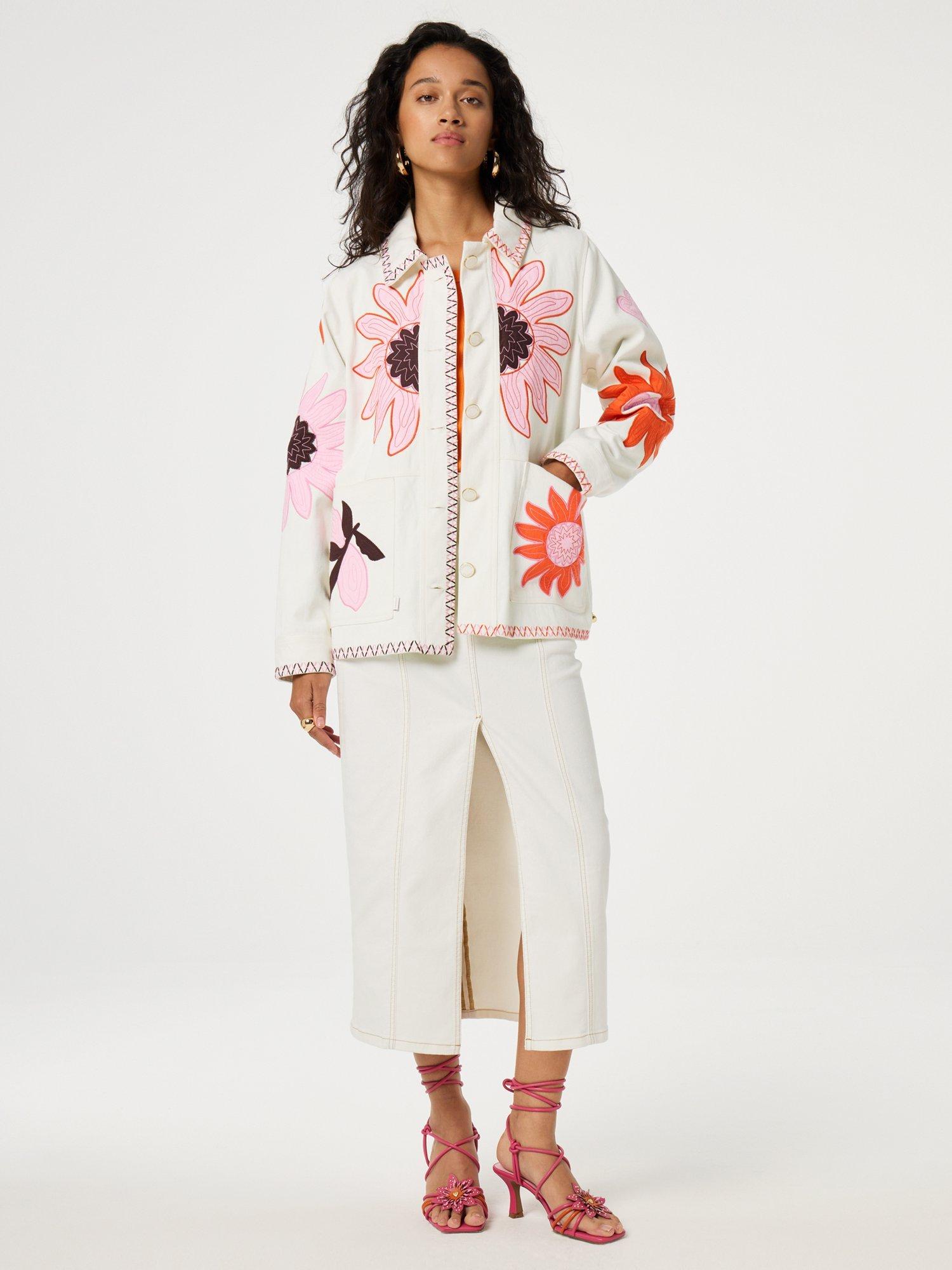 Product image 4 of 5, which shows Fabienne Chapot Elody Sunflower Jacket, Warm White, M