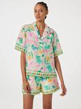 Fabienne Chapot Brock Short Sleeve Floral Print Blouse, Multi