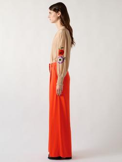 L.K.Bennett Sykes Tailored Trousers, Bright Orange - view 2, Bright Orange