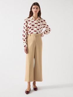 L.K.Bennett Joel Twill Tailored Trousers, Camel, Camel