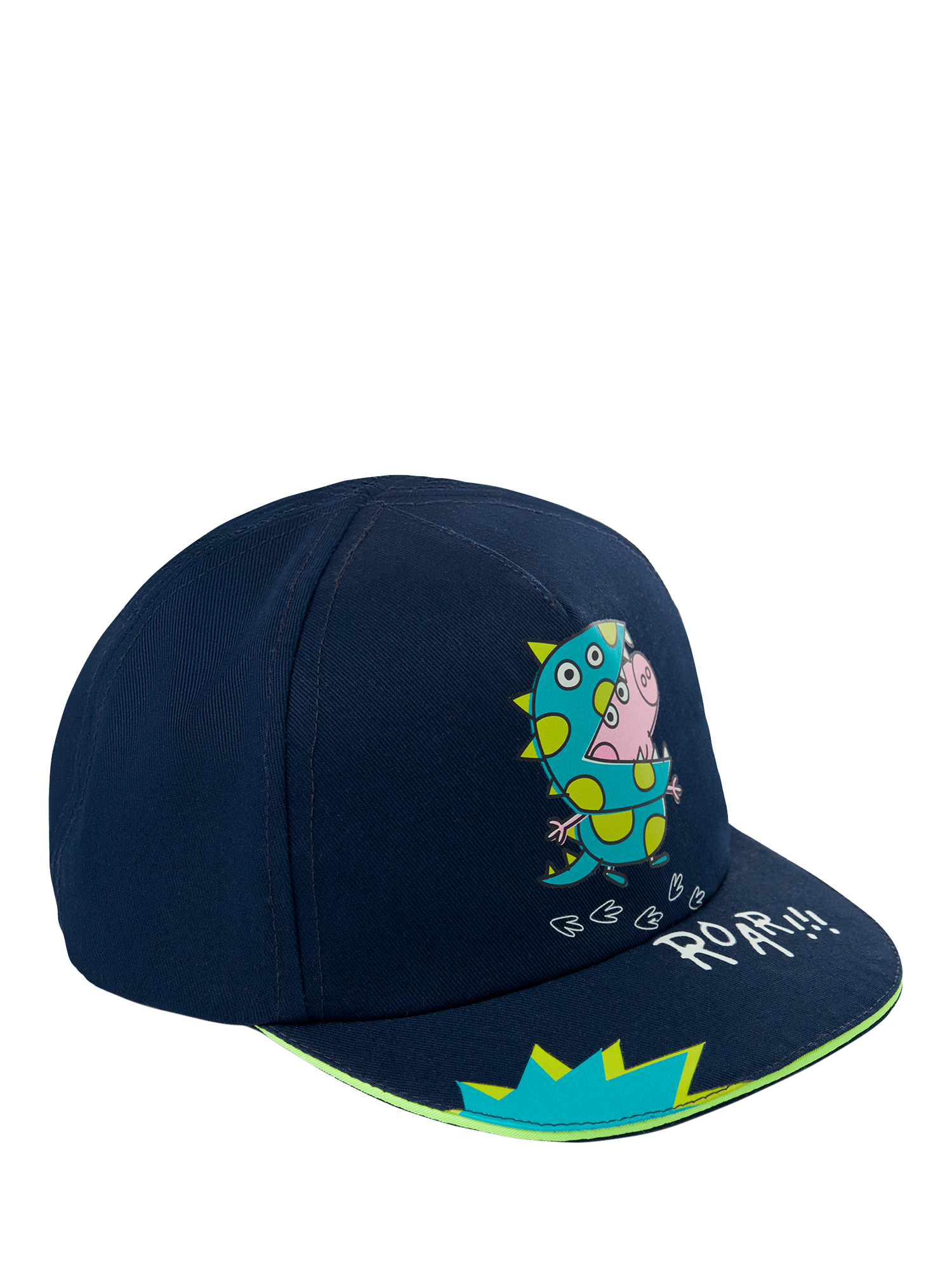 Product image 1 of 5, which shows NAME IT Kids' George Pig Cotton Baseball Cap, Navy, 4-5 years