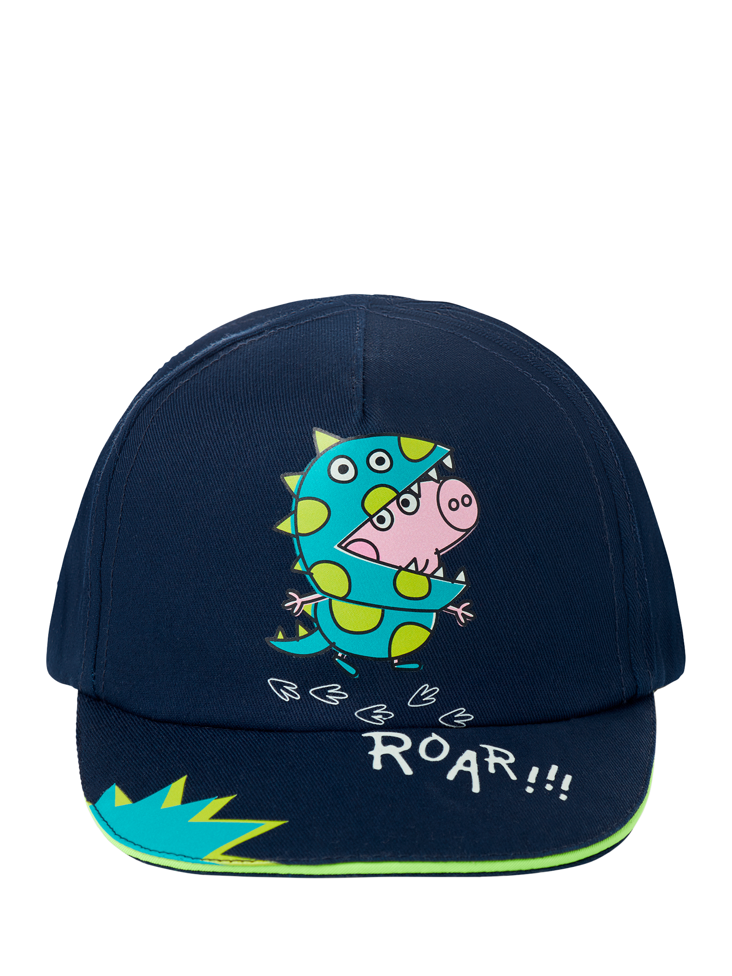Product image 2 of 5, which shows NAME IT Kids' George Pig Cotton Baseball Cap, Navy, 4-5 years
