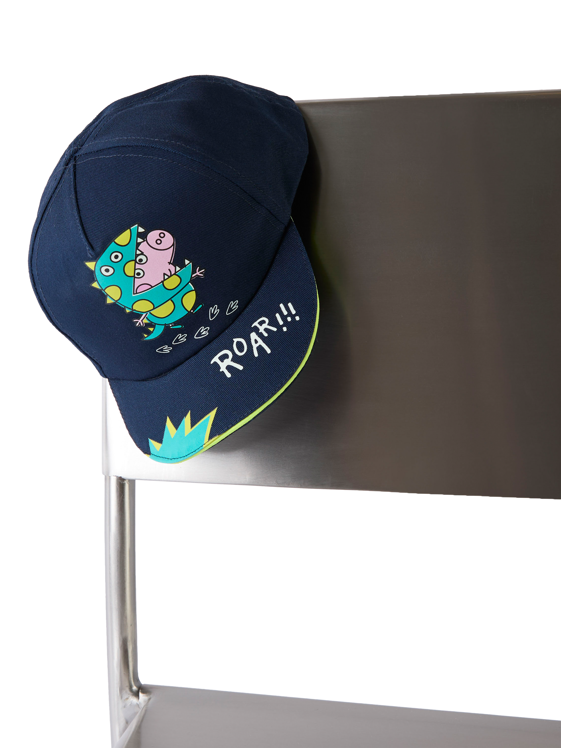 Product image 4 of 5, which shows NAME IT Kids' George Pig Cotton Baseball Cap, Navy, 4-5 years