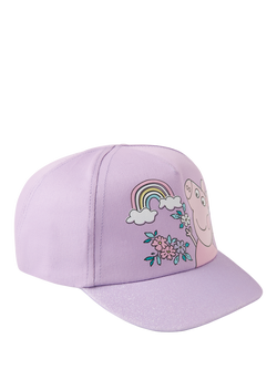 NAME IT Kids' Peppa Pig Cotton Baseball Cap, Purple, Purple
