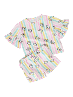 NAME IT Kids' My Little Pony Unicorn Top & Shorts Set, Pink/Multi, Pink/Multi