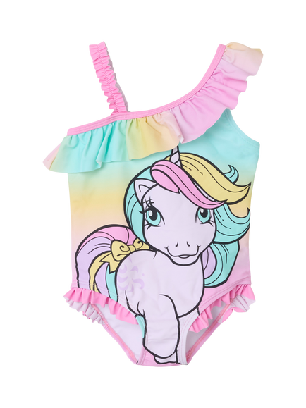 NAME IT Kids' My Little Pony Unicorn Swimsuit, Pink Frosting, Pink Frosting
