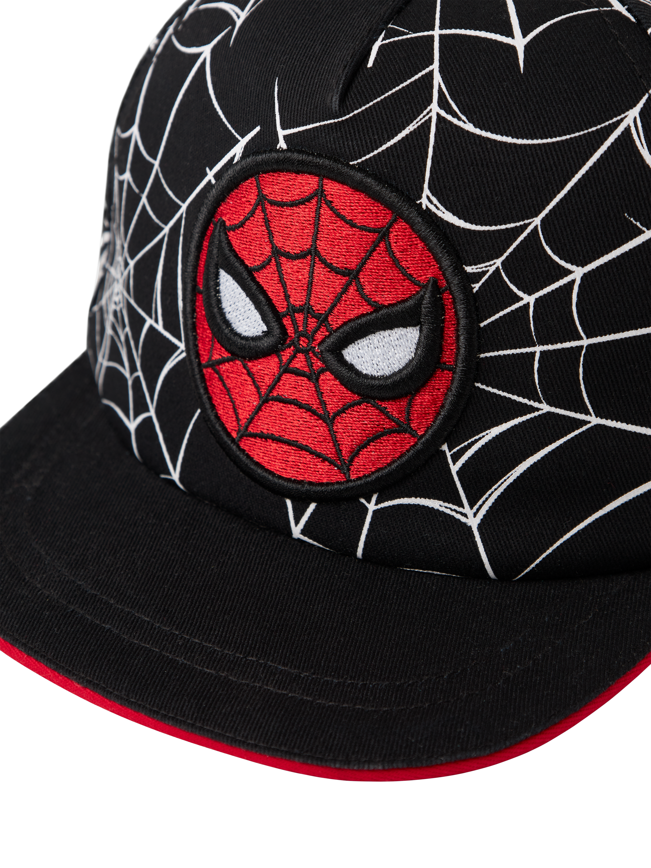 Product image 4 of 4, which shows NAME IT Kids' Spider-Man Cotton Baseball Cap, Black, 5-6 years