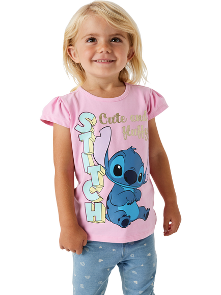 NAME IT Kids' Stitch T-Shirt, Pink Frosting, Pink Frosting
