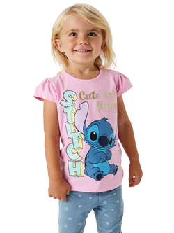 NAME IT Kids' Stitch T-Shirt, Pink Frosting - view 2, Pink Frosting