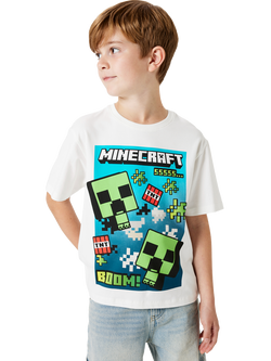 NAME IT Kids' Minecraft T-Shirt, White
