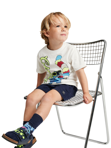 NAME IT Kids' Stitch Graphic T-Shirt, White - view 2, White