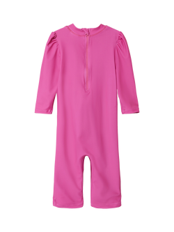 NAME IT Kids' Stitch 3/4 Swimsuit, Carmine Rose - view 2, Carmine Rose