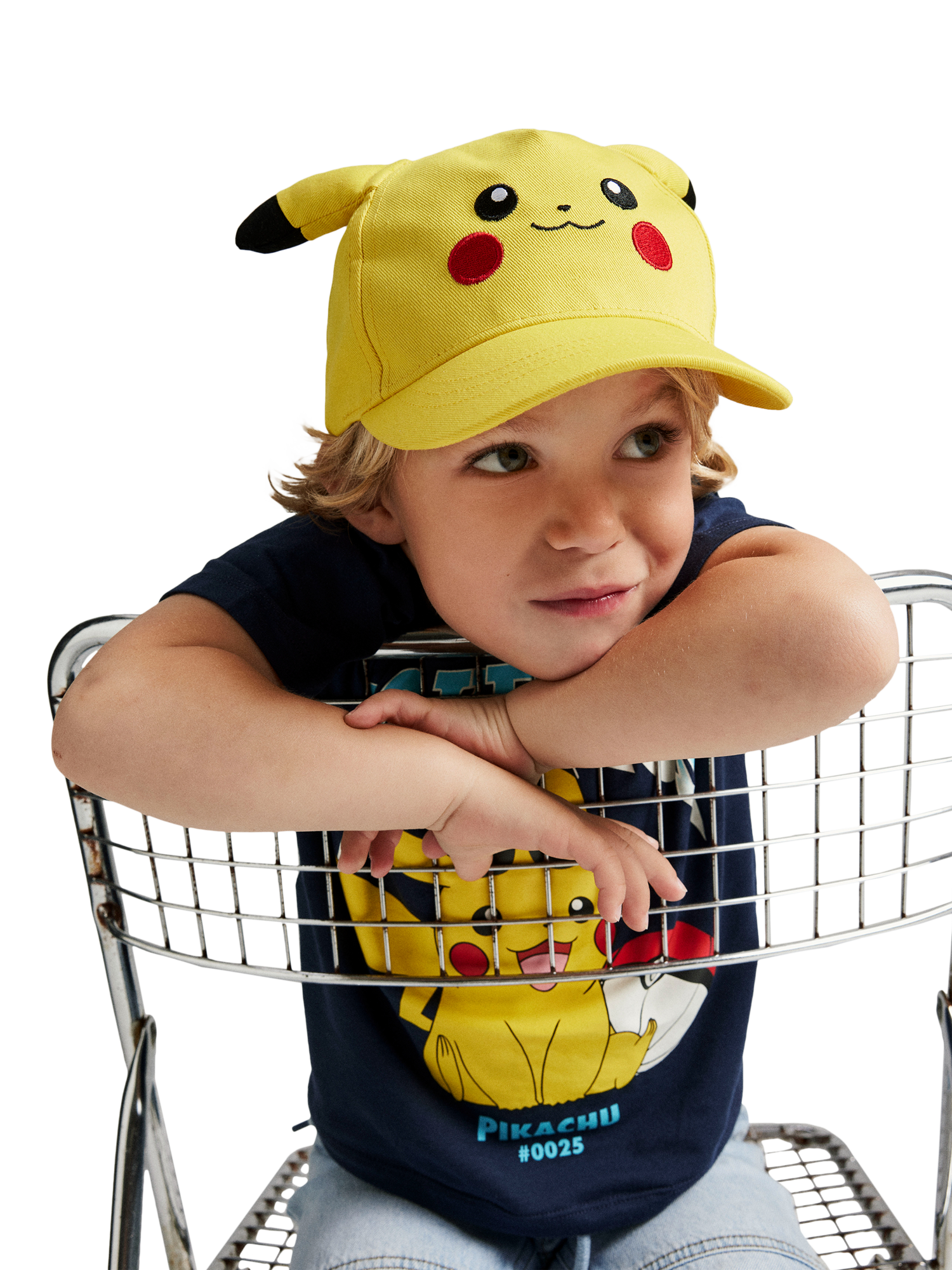 Product image 2 of 4, which shows NAME IT Kids' Pokemon Cotton Baseball Cap, Yellow, 2-4 years