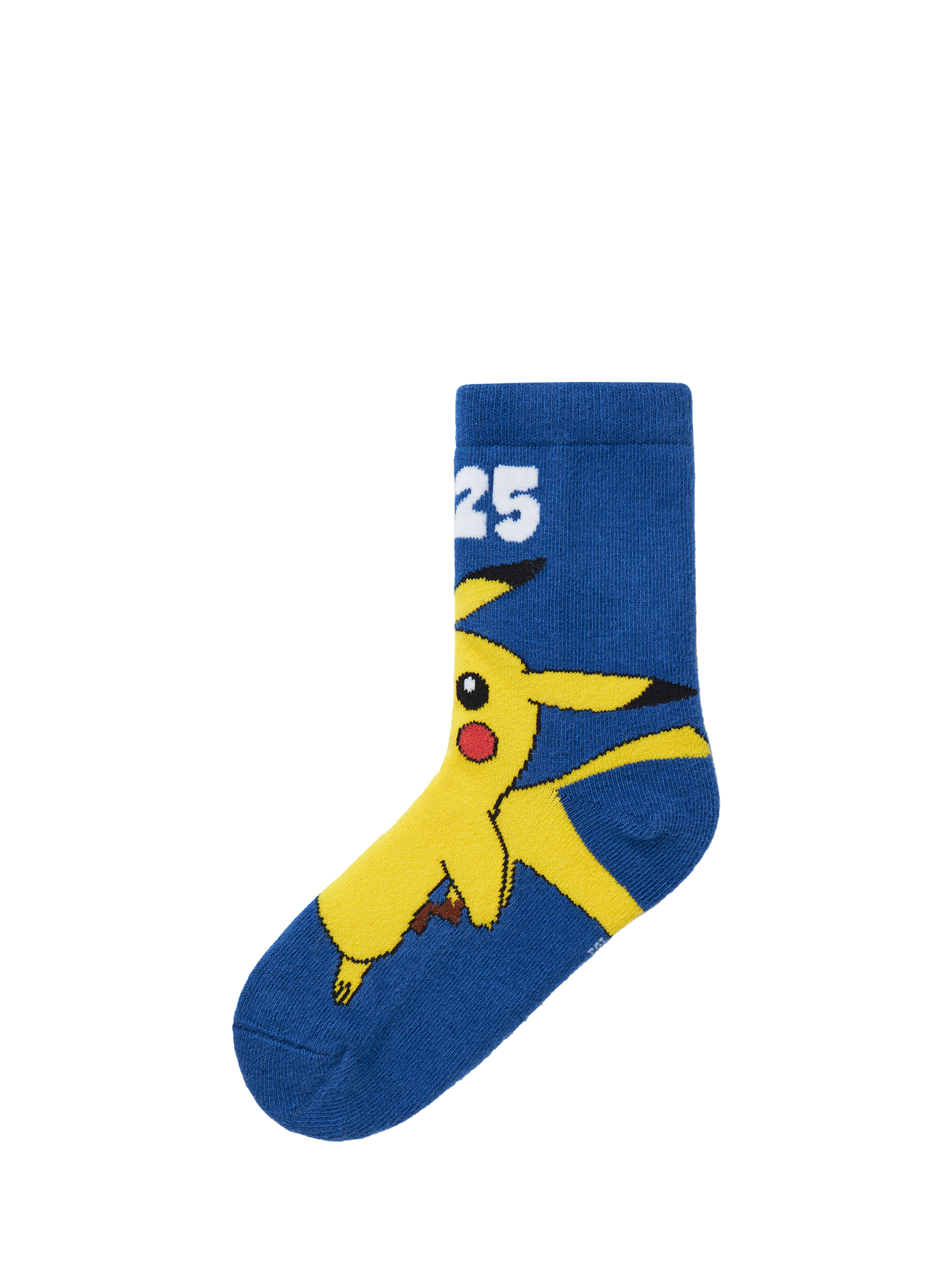 Product image 2 of 4, which shows NAME IT Kids' Pokemon Organic Cotton Rich Socks, Pack of 3, Navy/Multi, 2-3 years