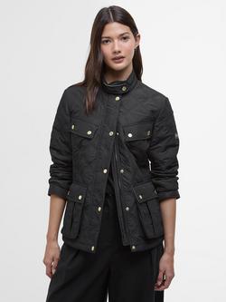 Barbour International Halsey Quilted Jacket, Black/Black, Black/Black