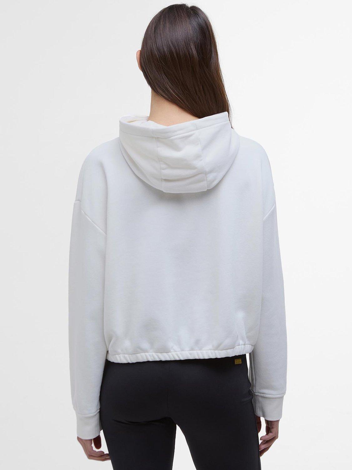 Product image 2 of 6, which shows Barbour International Priya Half Zip Jersey Hoodie, Neutral, 12