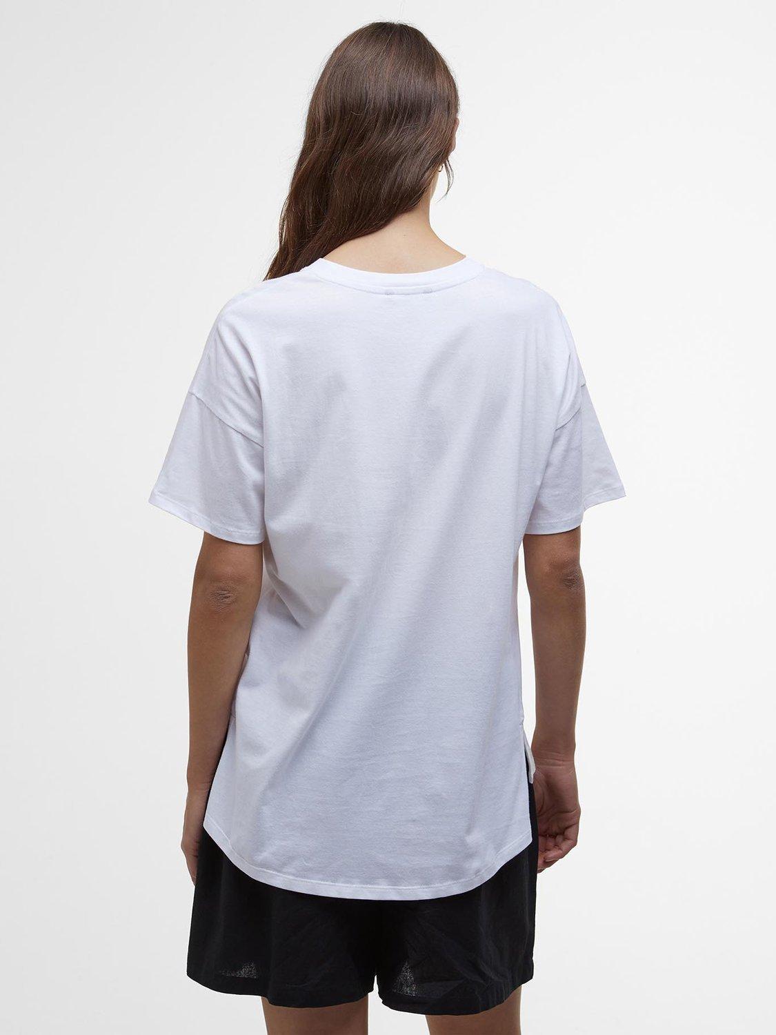 Product image 2 of 5, which shows Barbour International Harlow Logo T-Shirt, White, 8