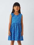 John Lewis Kids' Ditsy Jersey Dress, Blue/White