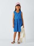 John Lewis Kids' Ditsy Jersey Dress, Blue/White
