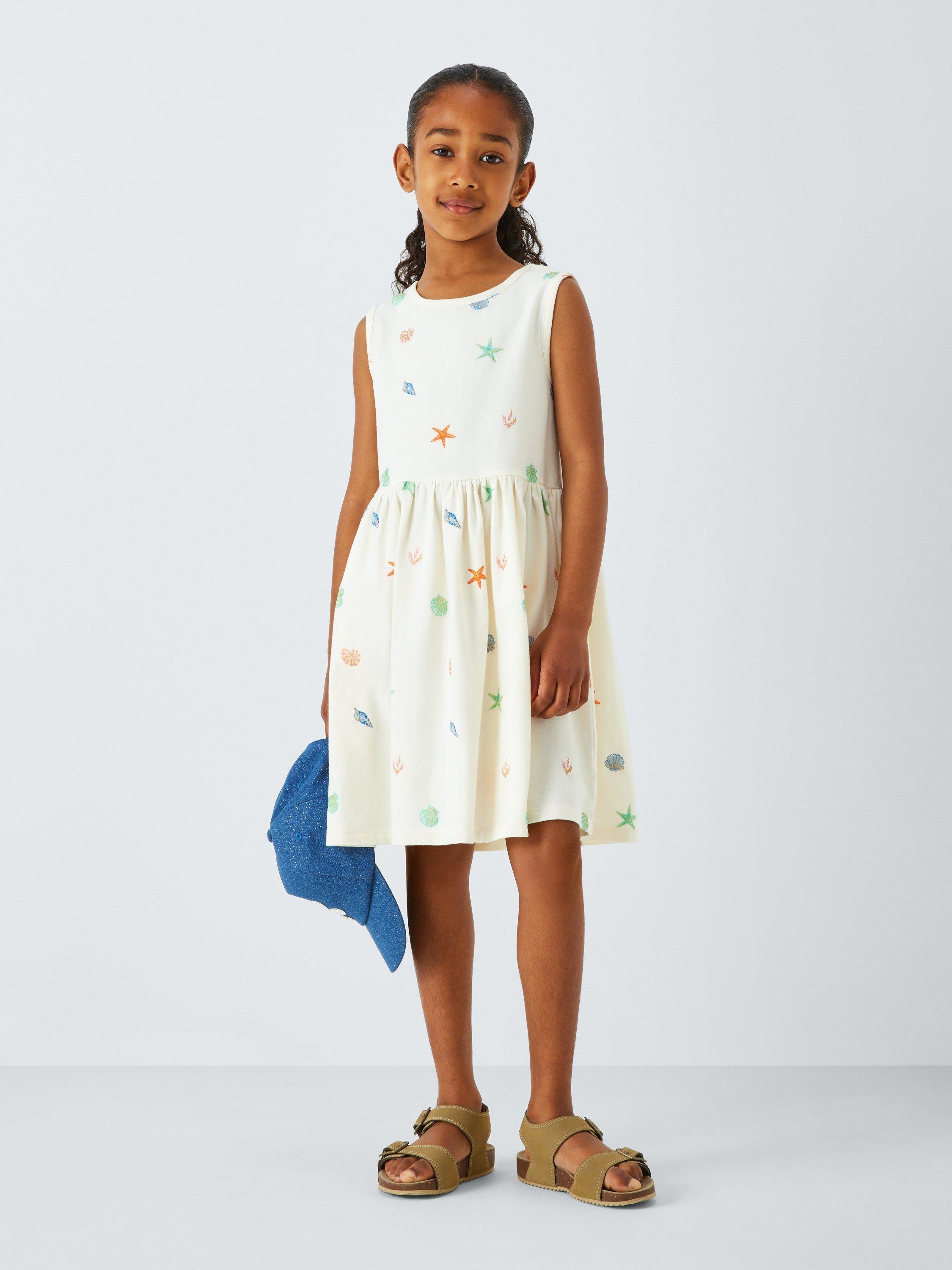 Product image 2 of 7, which shows John Lewis Kids' Shell Jersey Dress, Multi, 2 years
