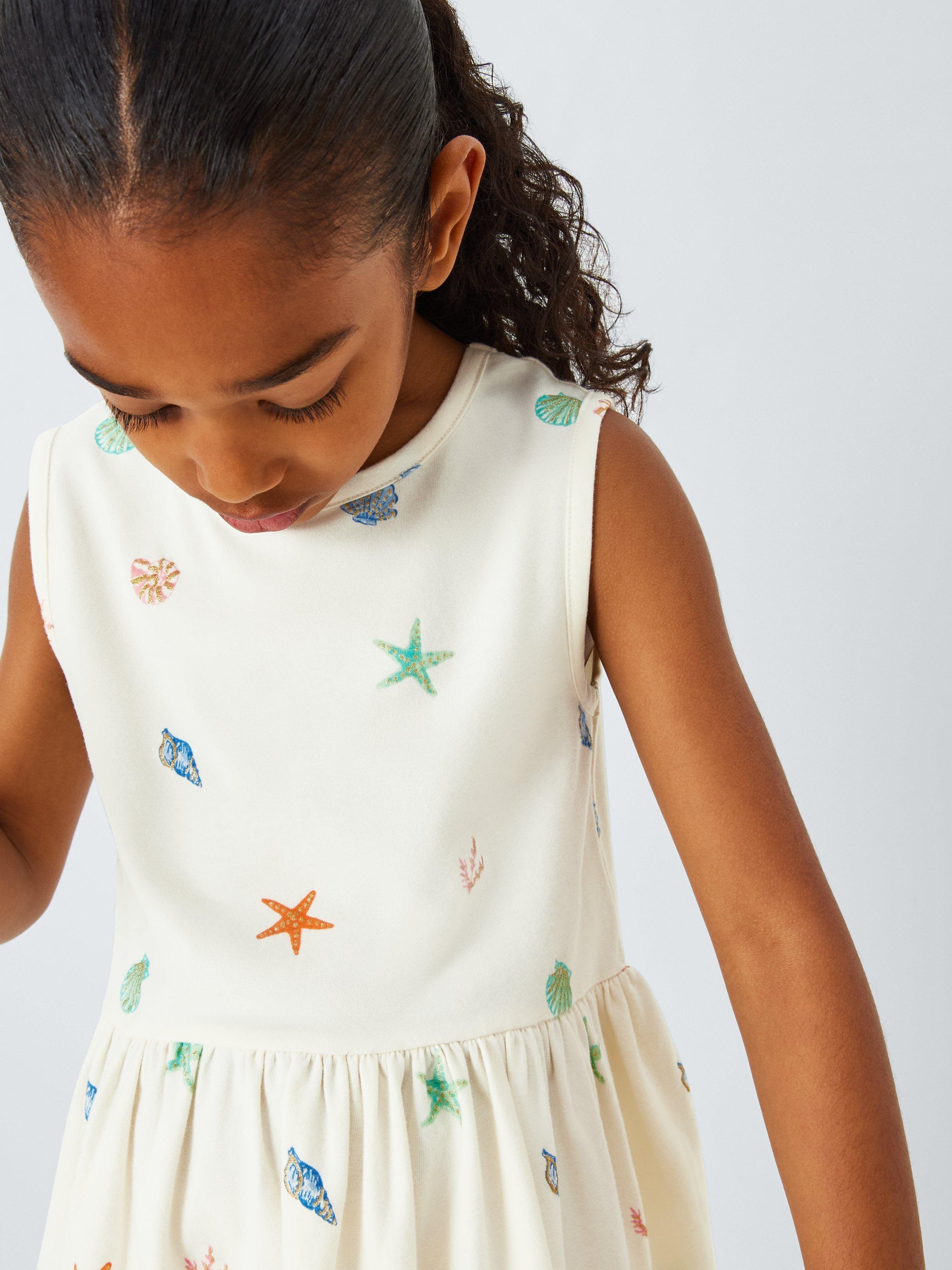 Product image 4 of 7, which shows John Lewis Kids' Shell Jersey Dress, Multi, 2 years