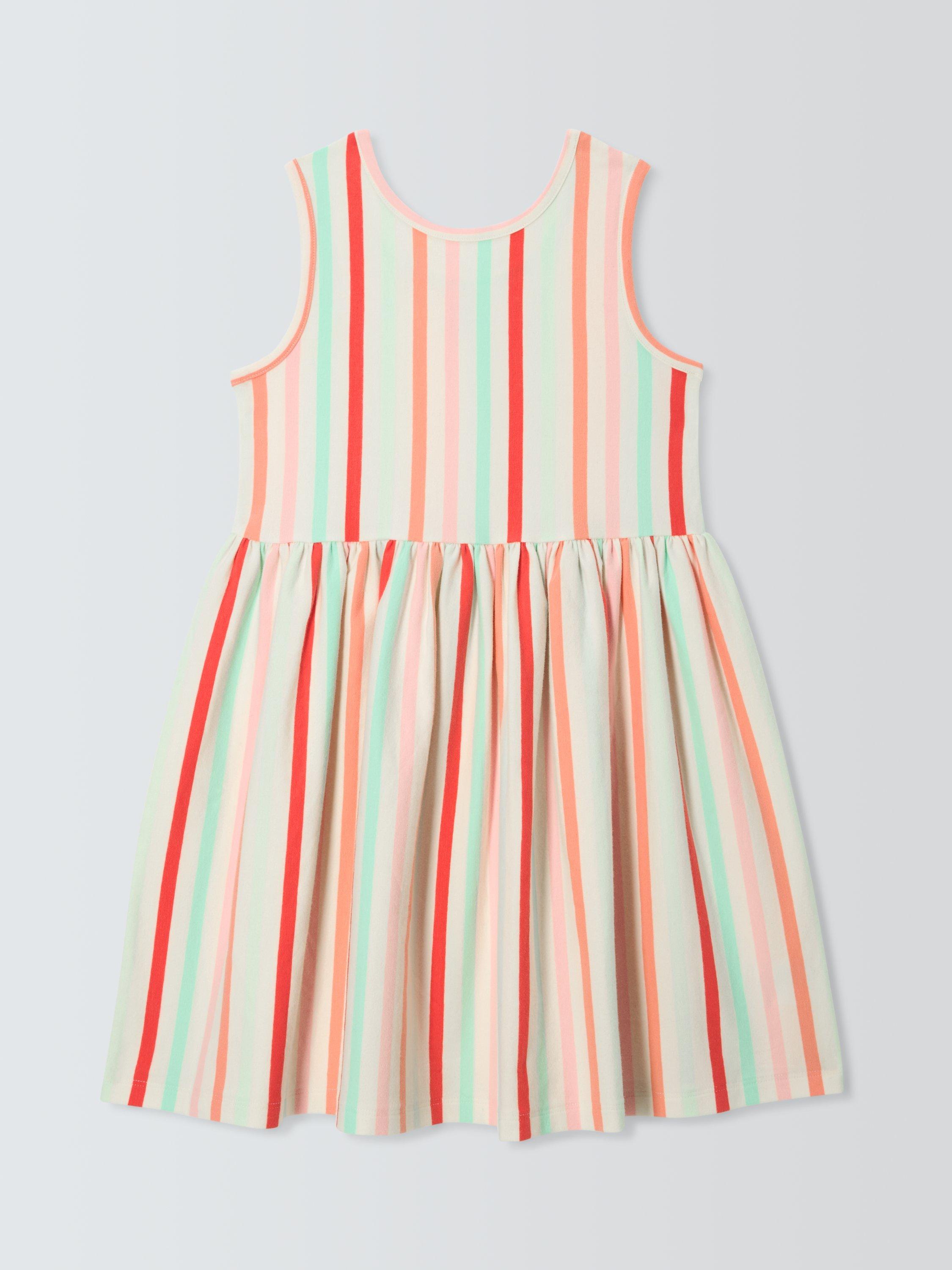 Product image 3 of 7, which shows John Lewis Kids' Stripe Jersey Dress, Multi, 2 years