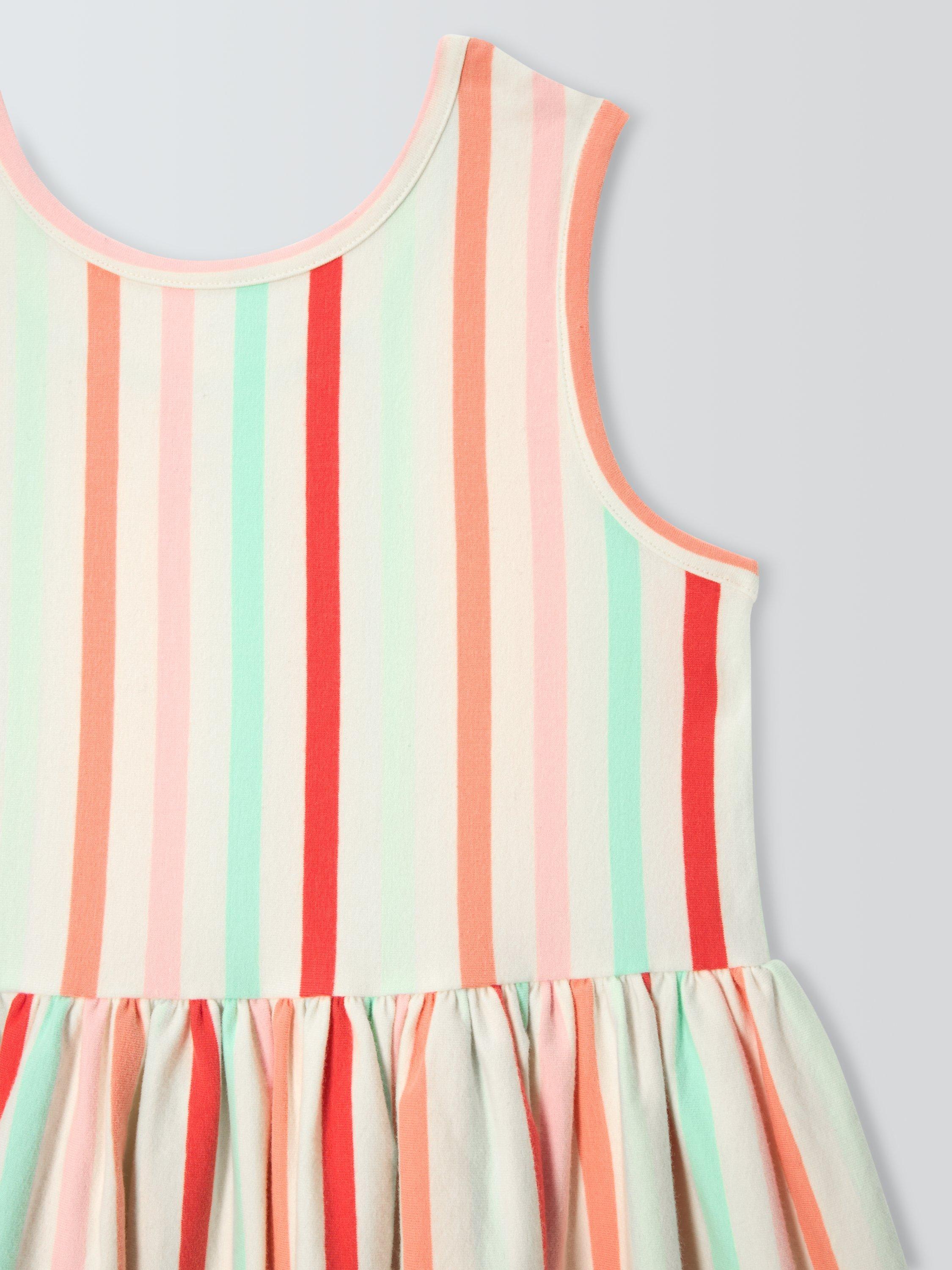 Product image 6 of 7, which shows John Lewis Kids' Stripe Jersey Dress, Multi, 2 years