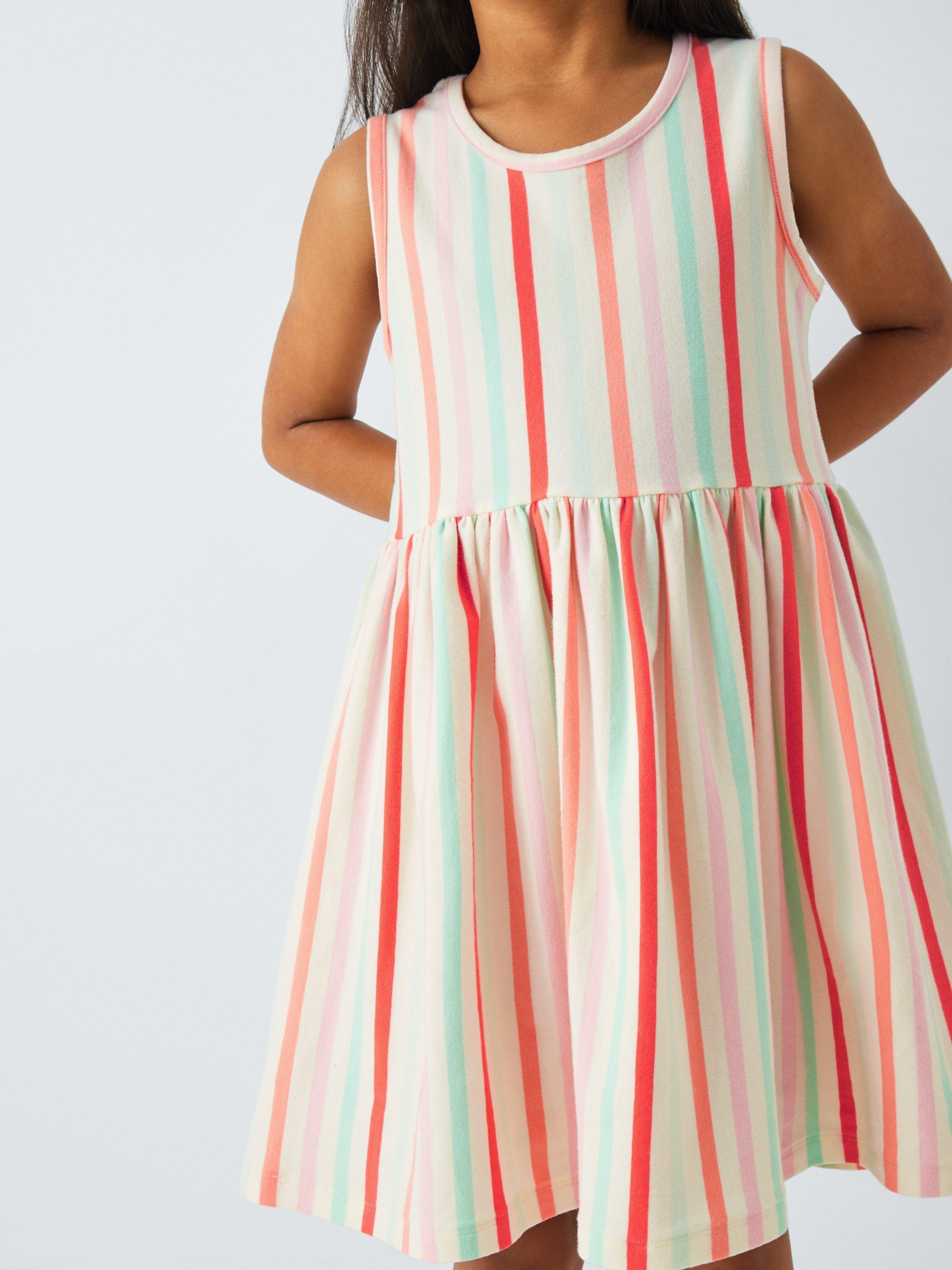Product image 5 of 7, which shows John Lewis Kids' Stripe Jersey Dress, Multi, 2 years