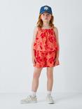 John Lewis Kids' Floral Cross Strap Playsuit, Multi