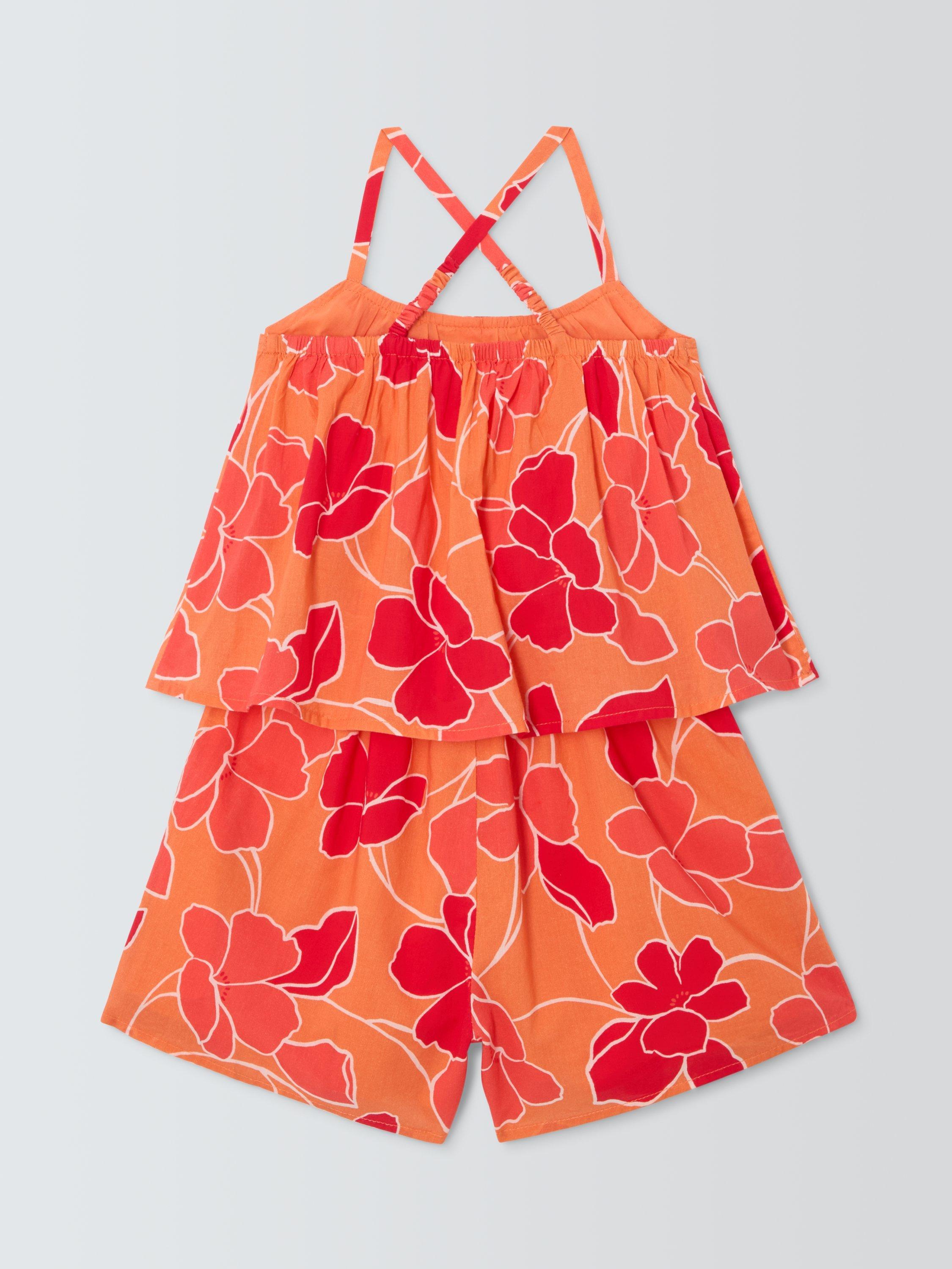 Product image 7 of 7, which shows John Lewis Kids' Floral Cross Strap Playsuit, Multi, 2 years